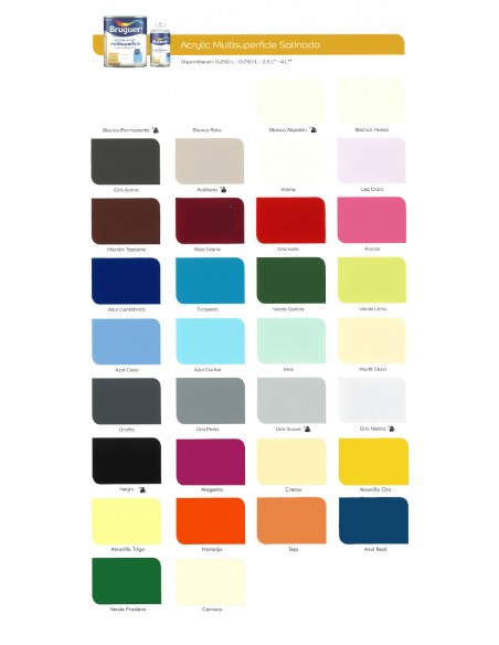 Bruguer Acrylic Satinado Multisuperficie 250 ml ( Liquidación )