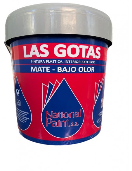 National Paint Plástica Las Gotas Blanco Mate "Bajo Olor"