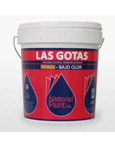 National Paint Plástica Las Gotas Blanco Satinada "Bajo...