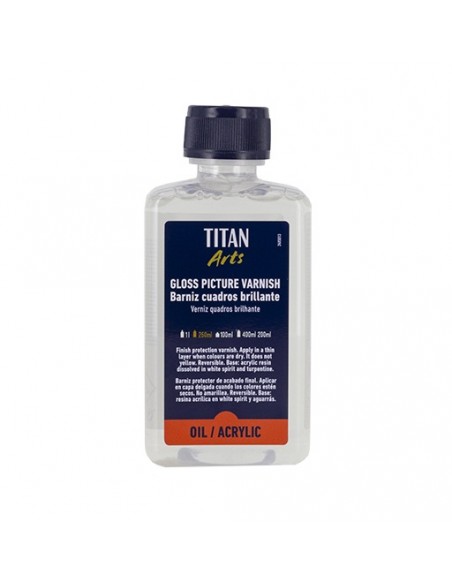 Titan Arts Barniz Brillante Para Cuadros 250 ml.
