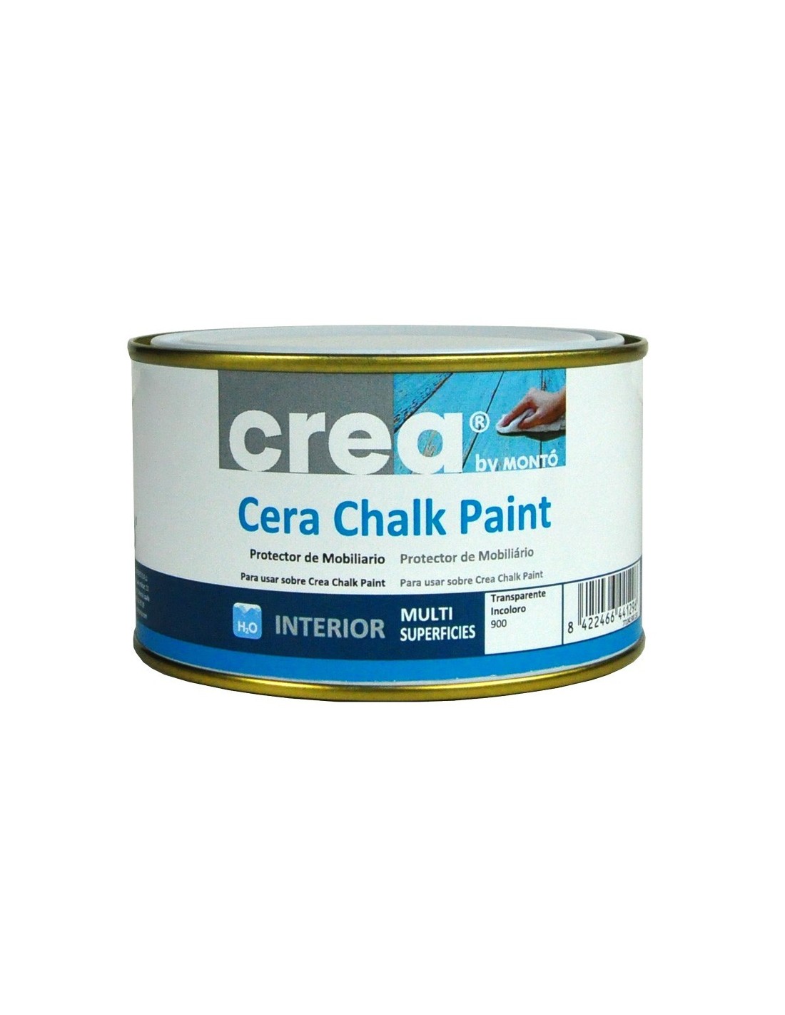 CHALK PAINT blanco cálido y cera - Kit listo para pintar y proteger (250 ml  + 250 ml)