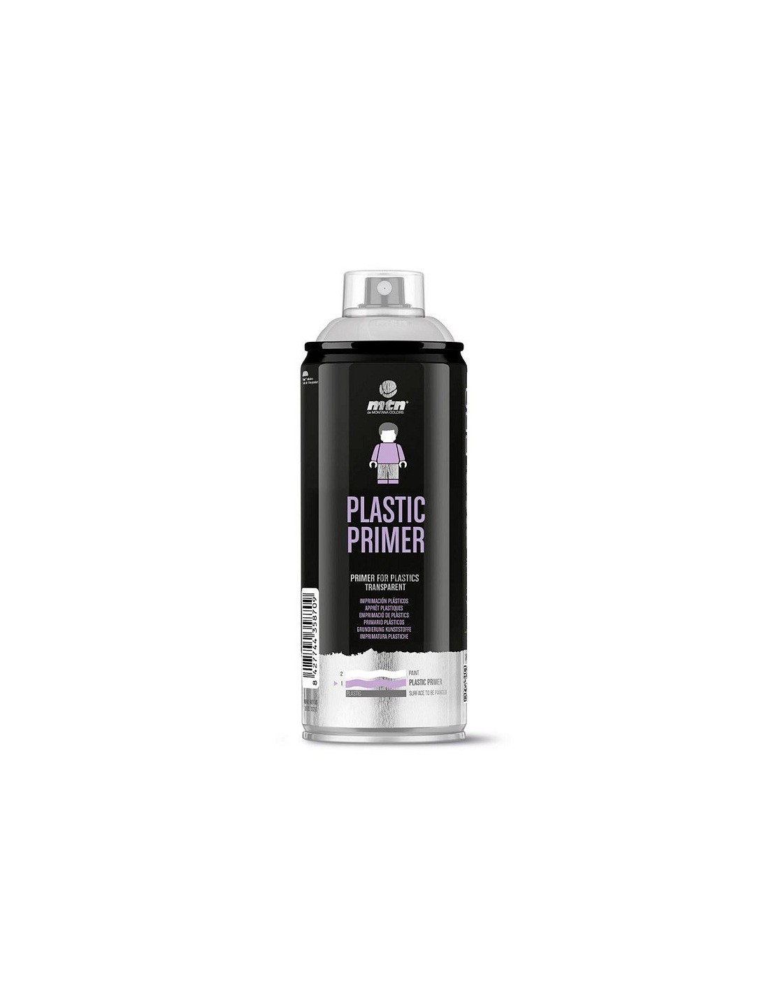 Contorno dieta negativo Montana Spray Imprimación para Plásticos 400 ml