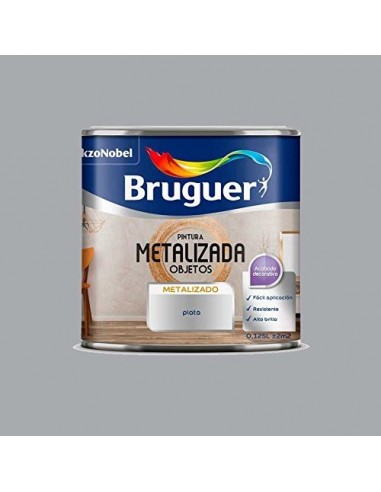 Bruguer Pintura Metalizada Objetos Plata 125 Ml.