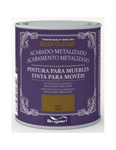 Bruguer Pintura Muebles Acabado Metalizado Oro